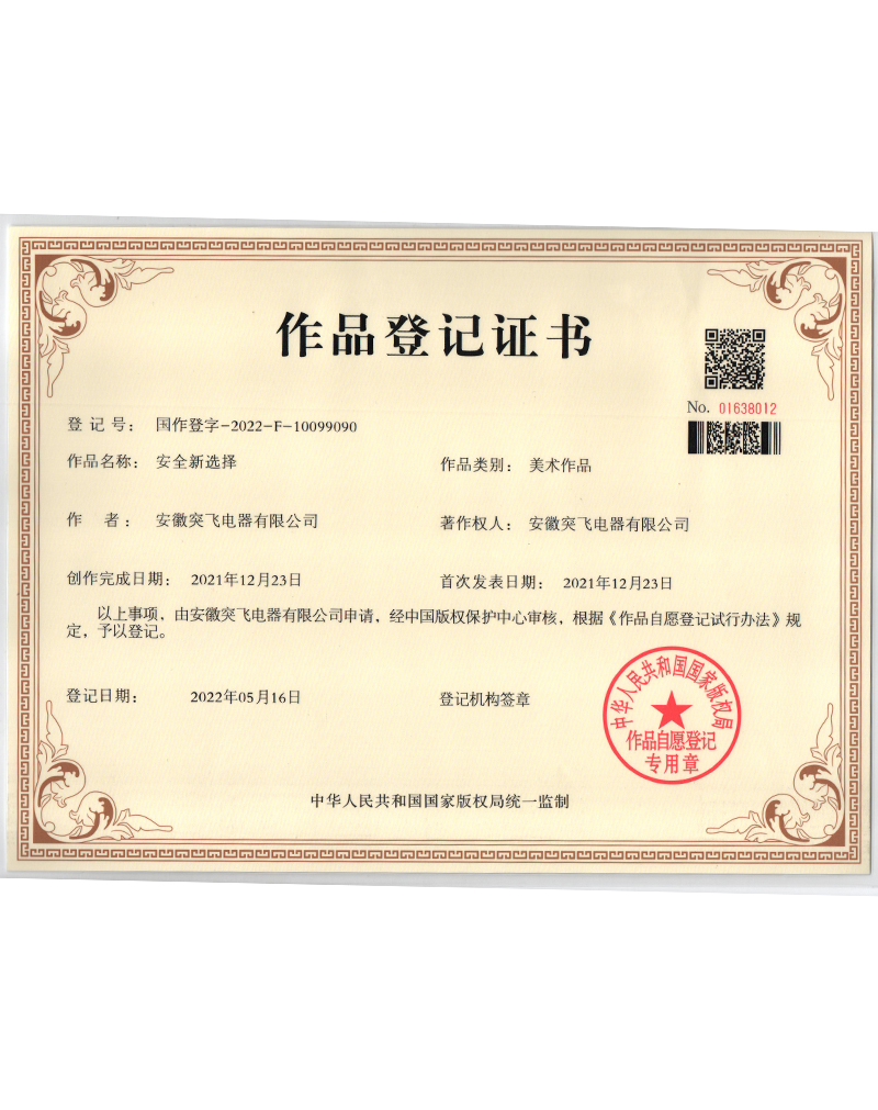 【作品登记证】安全新选择